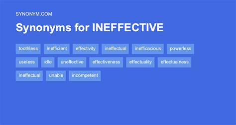 ineffective synonym